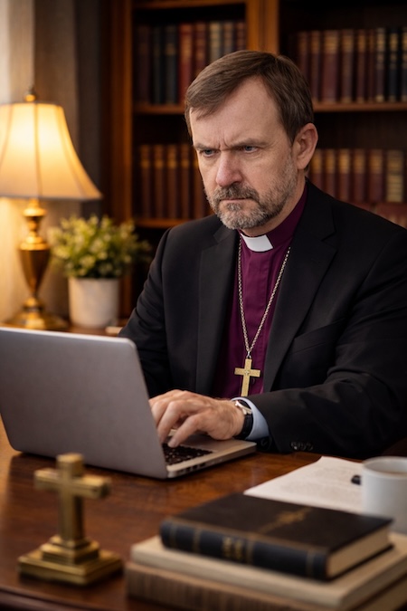 arhibīskaps Jānis Vanags dusmīgs